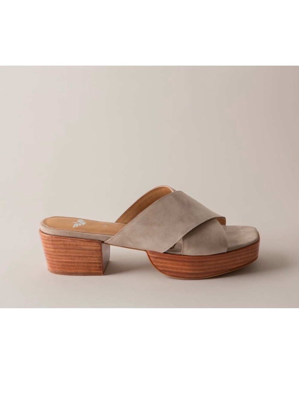 FORTRESS OF INCA Frankie Taupe Crossover Platform Sandals